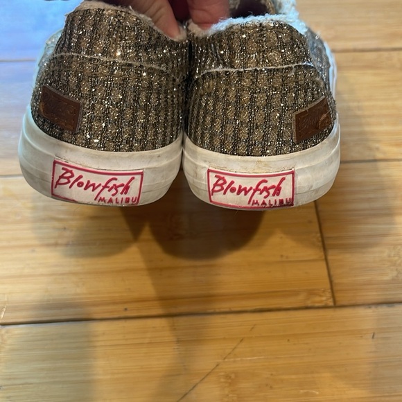 Blowfish Malibu Gold Glitter Slides - Picture 5 of 8